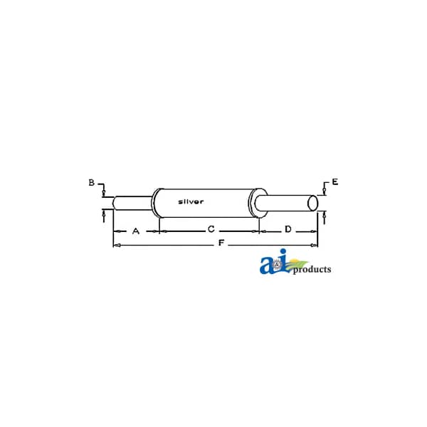 MUFFLER 36" x4" x4"
